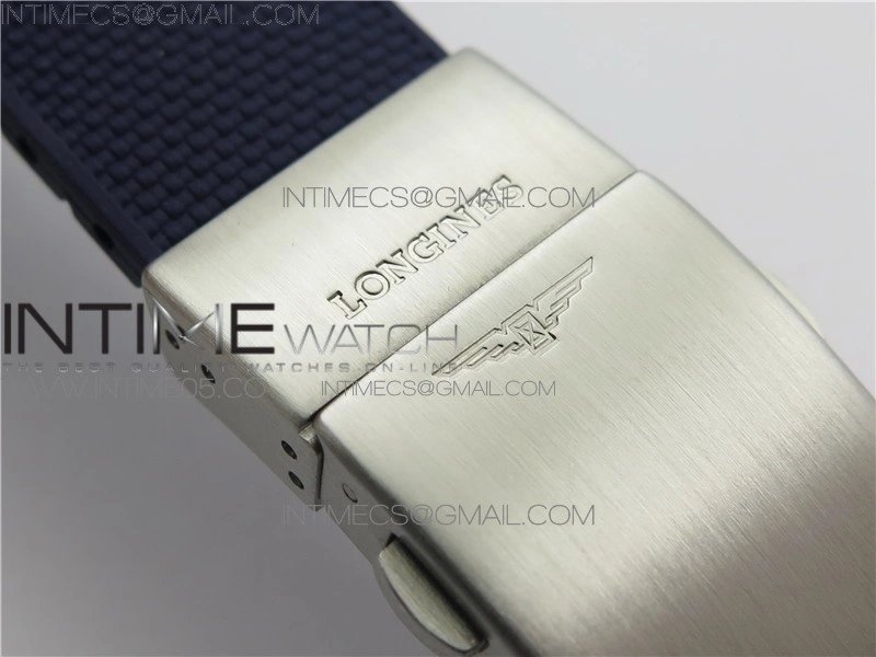 Conquest L3.840.4.56.6 Real Ceramic Bezel SS ZF 1:1 Best Edition Blue dial On Rubber Strap A2824